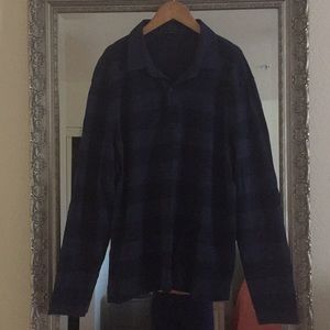 Men’s Dark Blue Theory Long Sleeve Shirt